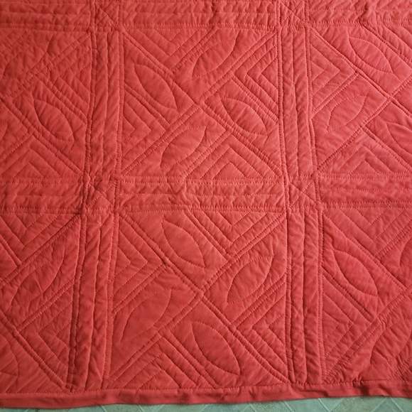 Whirlwind Vtg QUILT Hand Pieced Hand Quilted Twin 74x87 Multi Pattern & Fabric - Picture 14 of 16